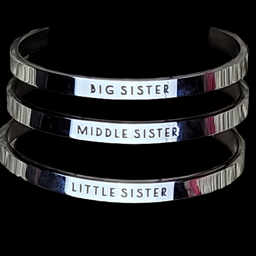 Stainless Steel Sister bracelet set